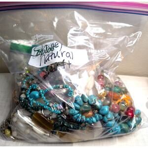 Natural Stone Glass Crystal Shell Craft Repurpose Bag Stella